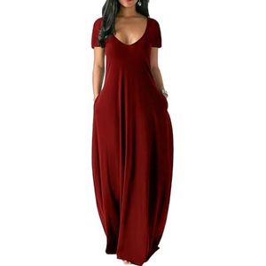 yk8fass De diepe V van de jurk kp-3574, Bourgondy, S