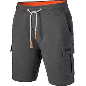 Mount Swiss Cargoshorts voor heren, bermuda shorts voor heren, met 6 zakken en klittenband of ritssluiting, vrijetijds-cargobroek voor heren, kort, in klassieke kleuren, maat S - 6XL, antraciet, M