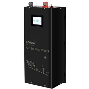 Omvormer 6000W Split-fase Zuivere Sinusomvormer Accu 24V/36V/48V/60V/96V DC Naar 110/220V 120/240V AC-omvormer Zonne-energiegenerator(60V,240V)
