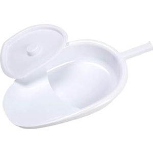 KRXSOBNV, Draagbare ondersteek met deksel, bedpan for ouderen, vrouwen en mannen Duurzaam en gemakkelijk schoon te maken urinepotje for ziekenhuizen, thuiszorg,Urinal