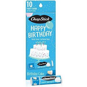 Party Gunst Lip Balsem cadeauverpakking Happy Birthday 10 sticks 0,5 oz