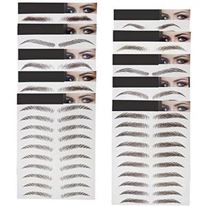 Create idea 10 vellen bruine 6D haarachtige wenkbrauwen natuur tatoeages stickers imitatie ecologische waterdichte wenkbrauwen 10 stijlen 100 paar