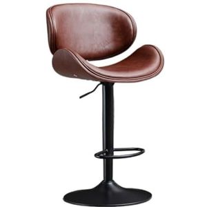 Retro Barstoel Barstoel Roterende Lift Barstoel Licht Luxe Thuis Receptie Kinderstoel Hoge Kruk Moderne Eenvoudige Barstoel Design Barstoel(Brown)
