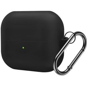 Siliconen hoes voor 2024 Galaxy Buds 3 Pro draadloze oordopjes accessoires, zachte beschermhoes (zwart)