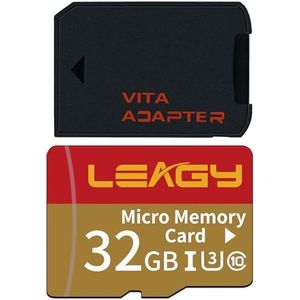 LEAGY SD2Vita V3.0 PSVita-gamekaart met 32 GB Micro SD-kaart, High Speed microSDHC UHS-I Flash-geheugenkaart met PSV Micro SD-kaartadapter voor PS Vita 1000 2000 3.60-systeem