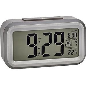 TFA Dostmann Lumio Plus 60.2553 Digitale draadloze wekker met temperatuur, antraciet