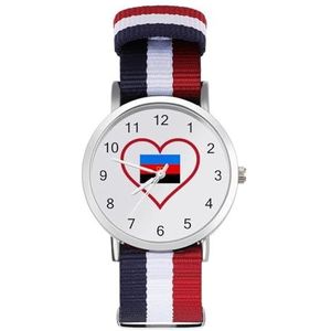 I Love Endless Rood Hart Automatisch Horloge voor Mannen Vrouwen Mode Quartz Horloge Armband Polshorloge voor Thuiskantoor