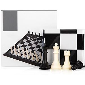 Schaakspel Bordspellen Schaakset, draagbaar opvouwbaar schaakbord for kinderen, studenten, beginners, volwassenen, schaakstukken Games voor Volwassenen