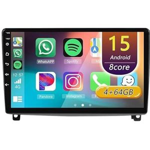 Android 15 Radio,voor Peugeot 407 2004–2011, 9 Inch Touchscreen Autoradio Met Wireless CarPlay Android Auto Bluetooth WIFI GPS-navigatie Swc(A 4core (2G+32G))