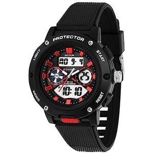 Sector EX-45 multifunction men's digital watch R3251293002 black silicone