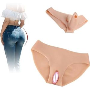 Adima Transgender siliconen broek nep vagina driehoek panty heuplift butt shaper kan plassen en ingebracht ondergoed voor crossdresser,Natrual,basics