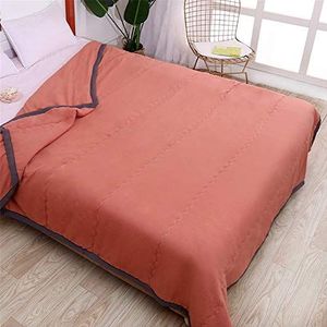 FANSU Bedsprei, eenpersoons of tweepersoons quilt, omkeerbare super kingsize beddenhoes, gewatteerde sofadeken, decoratieve sprei, microvezel dekbed laken (rozenrood, 200 x 220 cm)