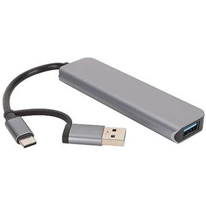 Dockingstation, 5-in-1 USB3.0 Hub, 5Gbps Geheugenkaartpoorten, 3 USB-poorten voor Pc voor