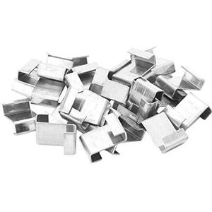Elionless Kas Beglazing Clip, 100 Stuks Roestvrij Staal, Zilver