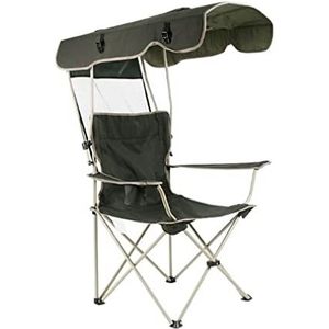 Campingstoel Opvouwbare Campingstoel Met Schaduwluifel, Draagbare Fauteuil Voor Outdoor Gazon Campingstoel Klapstoel Vouwstoel (Color : Grün)