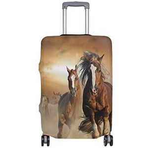 MONTOJ Wild Kastanje Paarden Running Dust koffer Cover Bagage Cover ALLEEN Cover