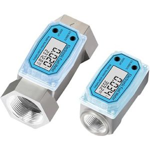 Elektronische brandstofstroommeter for water, benzine, vloeistof, digitale stroommeter van aluminium, 3/4 inch, 1,5, 2 draad(G3-4 inch-G1 tube)