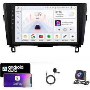 Android 13 Dubbel Din Auto Stereo Touchscreen Auto Stereo Voor Nissan Qashgai 2013-2017 Met Bluetooth GPS Navigatie WiFi FM Radio USB/SWC/Plug en Play Ondersteuning Carplay&Android Auto(4 Core Wifi 2G