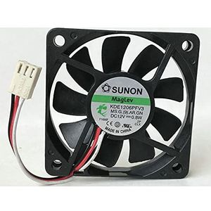 Original KDE1206PFV3 DC12V 6CM 6010 3-wire 3pin ultra-thin silent cooling fan