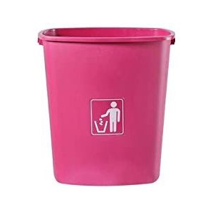 afvalbak Commerciële Brute Plastic Prullenbak zonder Deksel laboratorium kantoor Sanitatie Vuilnis Prullenbakken keuken (Size : Rose Red 40l)