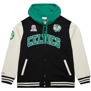 Mitchell & Ness - Courtside Fleece - Jas - Zwart-Wit-Groen - Uniseks