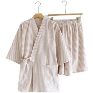 Premium pyjama's for heren, groot en lang, Home Essentials, zachte stretch loungeset, ademend, elastische taille, nachtkleding, ontspannende thuiskantoorkleding, comfortabele outfit for de hele dag(Kh