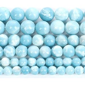 Natuursteen kralen binnenlandse larimar ronde losse kralen for sieraden maken handwerken armband DIY 4-12 mm (Item Diameter : 8mm about 48 pcs)