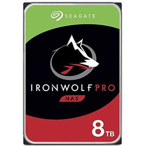 Seagate IronWolf Pro 8TB NAS interne harde schijf HDD - 3,5 inch SATA 6 Gb/s 7200 RPM 256 MB cache voor RAID Network Attached Storage, Data Recovery Service - frustratievrije verpakking (ST8000NE001)