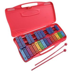 25 Note Glockenspiel Xylofoon Hand Klop Xylofoon Percussie Ritme Muzikaal Educatief Onderwijsinstrument (Color : Pink)