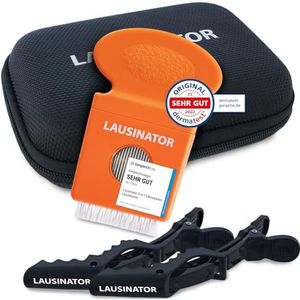 Originele 3-in-1 Lausinator met box, inclusief 2 haarspelden | Luizenkam netenkam voor kinderen en volwassenen van metaal