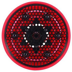 Universele diffuser, universele haardiffuser, aanpasbaar, haardiffuser, föhn, opzetstuk opvouwbaar, van siliconen voor krullend haar, golvend haar, styling haardroger, diffuser, rood