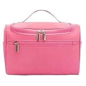 Make-uptas Waterdichte Mannen Opknoping Make-up Tas Nylon Travel Organizer Cosmetische Tas voor Vrouwen Benodigdheden Make Up Case Wassen Toilettas Make Up Tas, roze, Eén maat