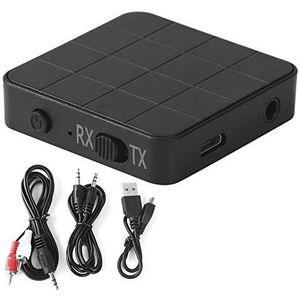Suuonee Audio-zender, Bluetooth Adapter 5.0 2-in-1 audio-ontvanger, zender, muziek, stereo adapter voor auto, tv, pc