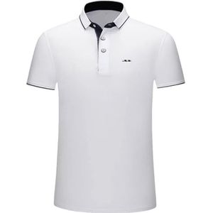Dvbfufv Heren Zomer Korte Mouw Polo's Shirts Heren Casual Shirts Mannelijke Kleding Revers T- Shirt Tops, Wit, XL