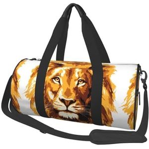 Reistas, sporttas reistas overnachting tas sport weekender tas voor zwemmen yoga, illustratie van de leeuwenkoning bedrukt, zoals afgebeeld, Eén maat