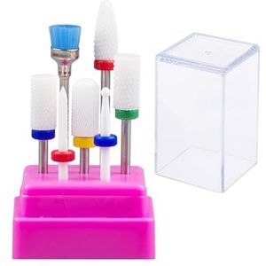 Nagel Boren Set voor Manicure, Keramische carbide diamant nagelboortjes for manicure gel verwijdering, verpakking van 7(Eh-03)