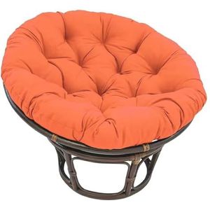 Hangmat stoelkussen, rotan kussen, 40 cm zitkussen voor buiten, schommelstoelkussen voor keuken schommel stoel (zonder stoel) (kleur: oranje, maat: 80 x 80 cm)