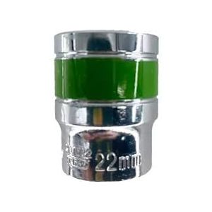 Autoreparatiegereedschap 1/2 inch groene riemdop, elektrische sleutel met pruimenbloesemmotief, enkele dop(22mm)