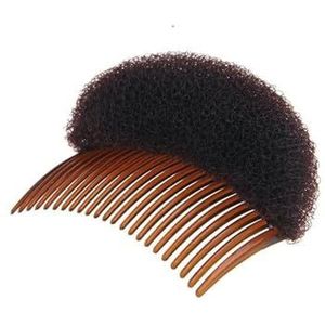 2Pcs Vrouwen Dame Meisjes Zachte Spons Schuim Haar Base Inserts Bump Up Haar Pads Haar Styling Clip Haar Kam Braid Tool Haar Styling Accessoires Haar Styling Clip Stick Bun Maker Braid Tool Bruin