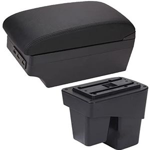 Armleuning Opbergbox Auto Opbergvak Voor Jazz Armsteun Doos Voor Fit Voor Jazz 3 Auto Armsteun 2014-2020 2015 2016 2017 2018 2019 Arm Opbergdoos Auto Accessoires (Color : A Black line 7USB)