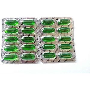 NK GLOBAL Evion Vitamine E 400 mg capsules voor gezicht, haargroei, nagels, stralende huid Set van 100 stuks natuurlijke, veganistische gezichtsvitaminen