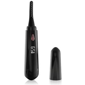 Elektrische wimperkruller, USB, oplaadbaar, met 4 temperatuurniveaus, draagbaar, snel verwarmend, professionele wimperkruller, voor alle wimpers (zwart)