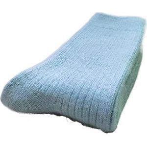 YIJIANUO Wollen sokken dames dames winter warme vrouwen sokken super dikker effen schapenwol tegen koude sneeuw thermische sokken zacht 1 paar, Lichtblauw, 71 EU