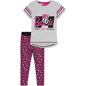 Barbie T-shirts & leggings voor meisjes, Kids Outfits Leeftijd 2-13, Leuke kleding, Grijs/Paars, 4-5 jaar