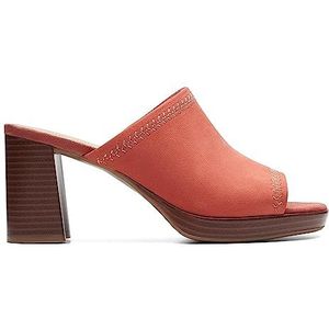 Clarks Ambyrlyn Park Slide sandaal voor dames, Blush Nubuck, maat 44, Blozen Nubuck, 9 UK Wide