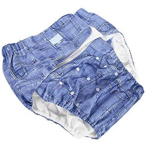 Incontinentie Luier, Ondergoed Zeer Absorberende, Lekvrije Luier, voor Mannen Vrouwen Patiënten (A09 Denim)