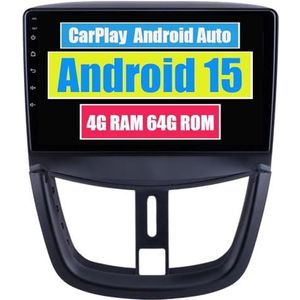 RoverOne Auto Stereo CarPlay Hoofd Unit voor Peugeot 207 2006-2015 Android Auto Touchscreen Sat Navi Bluetooth WiFi Radio Speler