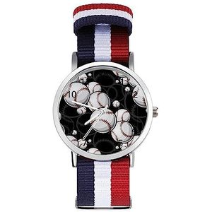 Honkbal Softbal Bal Graphics Automatisch Horloge voor Mannen Vrouwen Mode Quartz Horloge Armband Polshorloge voor Thuiskantoor