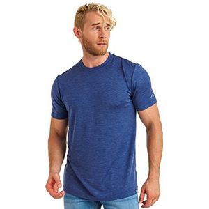 Merino.tech Merinowol T-Shirt Heren - 100% Merino Wol Ondershirt Lichtgewicht Base Layer, .Windsor Blauw, M