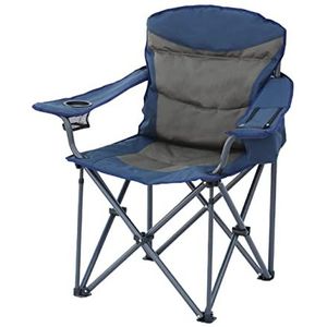 Klapstoel Campingstoel Outdoor Camping Stoel Met Lendensteun Gewatteerde Gazon Seat Opvouwbare Quad Arm Kruk Met Bekerhouder Zijvak Strandstoel Outdoorstoel (Color : Non-adjustable backrest)